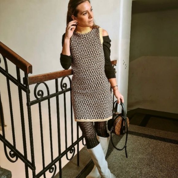 BLOGGER'S FAVE! Zara Jacquard Knit Mini Dress Sz S NWT - Picture 10 of 17